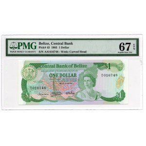 Belize - 1 Dolar 1983 - PMG 67 EPQ