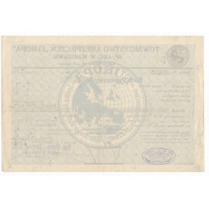 Towarzystwo Ubezpieczeń Europa S.A. w Warszawie - Kwit Premjowy nr 1 z 1932 roku