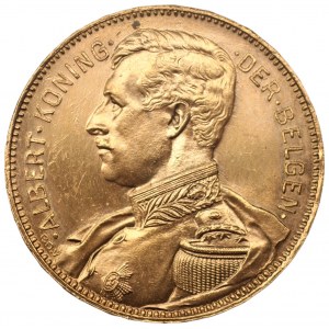 BELGIA - Król Albert I (1910 - 1934) - 20 franków 1914 - złoto 900