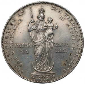 NIEMCY - Bawaria Maksymilian II Józef - Talar / 2 guldeny 1855 - Patrona Bavariae