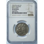 II RP - 5 złotych 1934 - Piłsudski Orzeł Strzelecki- NGC AU Details