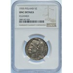 II RP - 5 złotych 1935 - Józef Piłsudski - NGC UNC Details