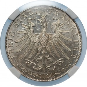 NIEMCY - Frankfurt - Iohann Wolfgang von Goethe - 100. rocznica urodzin - 2 Guldeny 1849 - NGC UNC Details