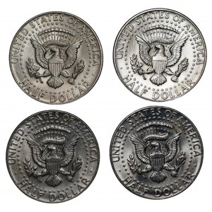 USA - 4 x 1/2 dolara 1964 - Kenedy