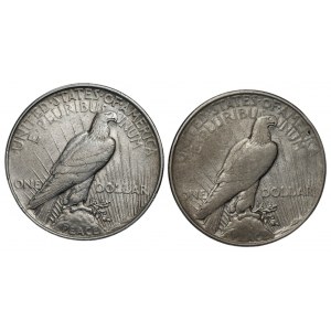 USA - 2 x dolar 1922 - Peace Dollar