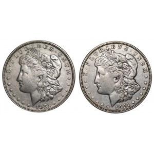 USA - 2 x 1 dolar 1921 - Morgan