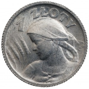 II RP - 1 złoty 1924 - Kobieta i kłosy - Paryż