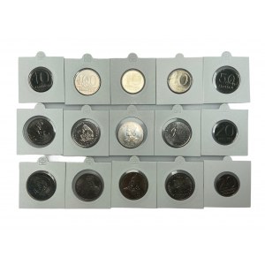 PRL - Zestaw 15 monet - 1981 - 1990