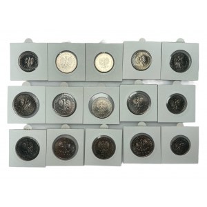 PRL - Zestaw 15 monet - 1981 - 1990