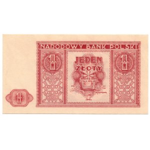 1 złoty 1946 bez oznaczeia serii oraz numeracji