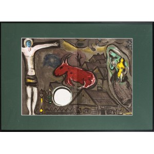 Marc Chagall, Mystische Kreuzigung aus dem Album Derierre le Miroir, 1950