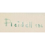 Pleidell János (1915-2007): Balaton, 1986. Akvarell, papír, jelzett. Üvegezett fa keretben, 34×51 cm / János Pleidell ...