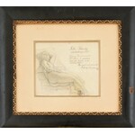 Lotz Károly (1833-1904): Alvó fiú + vázlatok. Egy lap Lotz Károly vázlatfüzetéből. Két oldalon rajzokkal. Jakobey...