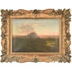 Telepy Károly (1828-1906): Hegyvidéki naplemente. Olaj, vászon. Jelezve balra lent: Telepy K 891...
