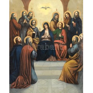 Jelzés nélkül, feltehetően XIX. sz második felében működött festő alkotása: Keresztelő Szent János...