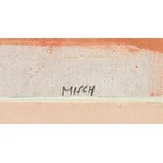 Misch Ádám (1935-1995): Újra. Akril, kréta, farost, jelzett (Misch). Hátoldalán autográf felirattal. 70×50 cm. ...