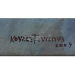Kovács Tamás Vilmos (1951-): Plasztikus csendélet, 2004. Olaj, fa applikáció, farost, jelzett. Fa keretben. 50×60 cm ...