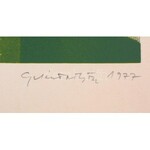 Galántai György (1941-): Önarcképek zöldben, 1977. Szitanyomat, papír. Jelzett. Próbanyomat Próba jelzéssel...