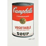 Andy Warhol (1928-1987): Campbell soup. Litográfia, papír, jelzett a nyomaton. Kézzel sorszámozott 26...