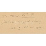 Klie Zoltán (1897-1992): Erdőrészlet. Vegyes technika, papír, kartonra kasírozva. Jelezve jobbra lent (Klie)...