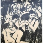 Derkovits Gyula (1894-1934): Hídnál (Újpesti hídfeljáró), 1927. Rézkarc, papír, jelzés nélkül. Üvegezett fa keretben...