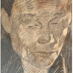Käthe Kollwitz (1867-1945): Portré. Litográfia, papír, jelzés nélkül. Foltos. Üvegezett keretben. 21×13 cm ...