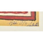 Lakatos Artúr (1880-1968): Budapest (textilterv), 1962. Gouache, papír. Jelzett. Proveniencia: a művész hagyatéka...
