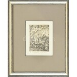 Fingesten, Michel (1884-1943): Ex libris Franklin D. Roosevelt, freedom and justice. Rézkarc, papír, jelzett...