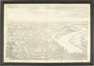 cca 1650 Matthäus Merian (1593-1650): Höchst város (ma Frankfurt a.M. része) látképe az a harmincéves háború, az 1622...