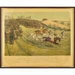 Hunt, Charles (1803-1877): Northampton Grand National Steeple Chase (The start), 1840. Kézzel színezett litográfia...