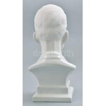 Herendi porcelán József Attila mellszobor. Biszkvit és fehér mázas porcelán, jelzett (mélynyomással) egy kis karccal. m...