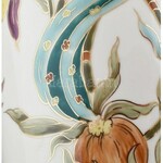 Zsolnay virág mintás nagy méretű padló váza. Kézzel festett, jelzett, hibátlan m:41 cm