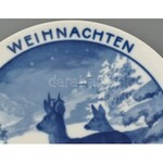 Rosenthal Weichnachtsteller 1924 - Theodor Kärner karácsonyi kiadású porcelán dísztányér. Máz alatti kék festéses...