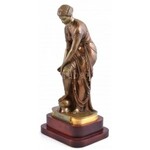 Emile Herbert (1828-1893) Thetis istennő szobra. Bronz. Jelzett (1867 Medaille d'or) 38 cm + fa talapzat ...
