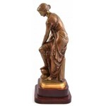 Emile Herbert (1828-1893) Thetis istennő szobra. Bronz. Jelzett (1867 Medaille d'or) 38 cm + fa talapzat ...