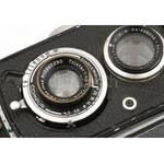 cca 1938-1947 Rolleicord Ia Model 3 fényképezőgép Zeiss Triotar 4,5/7,5 cm és Heidosmat Anastigmat 4/7...