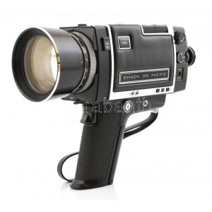 Chinon 310 Pacific Super 8-as kamera, nagyon szép, működőképes állapotban, eredeti tokjával, napellenzővel ...