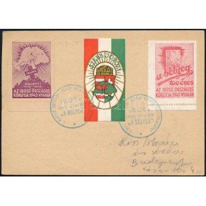 1940 Szebb jövőt! irredenta levélzáró futott levelezőlapon / Label on postcard