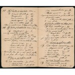 1902 Fehér László gyógyszerész kézzel írt gyógyszerreceptjei