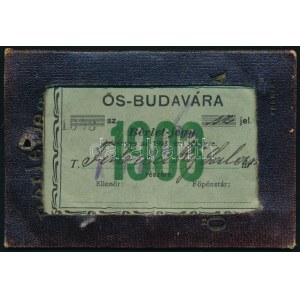 1903 Ős-Budavára fényképes bérletjegy, tokkal
