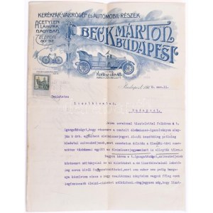 1918 Bp., Beck Márton kerékpár-...