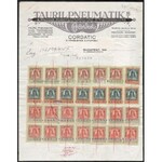 1924-1926 3 db fejléces számla illetékbélyegekkel (Lord export-import, Krayer E. és Társa, Tauril Pneumatik...