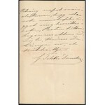 cca 1870-1890 Gr. Teleki Domokos saját kézzel írt levele Darányi Gyula (1867-1937) részére, Kedves Darányi úr!...