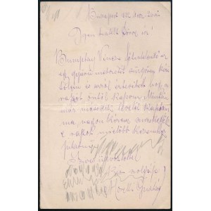 1882 Morelli Gusztáv (1848-1909) fametsző, illusztrátor saját kézzel írt levele id. Dörre Tivadar (1858-1932...