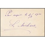 1900 Maison Auchard et Comp. Robes et Manteaux./ Auchard Lujza női szabó és női ruha készítő francia nyelvű nyelvele ...