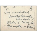 1931.IV.27 Csinszka, azaz Boncza Berta (1894-1934) és férje, Márffy Ödön (1878-1959) által aláírt üdvözlő képeslap...