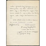 1936 zilahi Szőcs Kamilla (1886-1911) nagykállói elmegyógyintézet igazgató főorvosának saját kézzel írt levele...