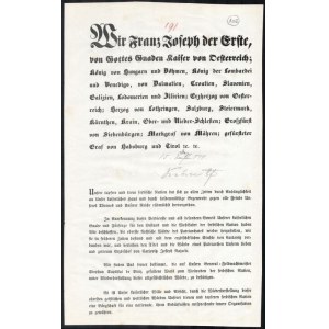 1848. december 15. Proklamáció, melyben I. Ferenc József újraállítja a szerb...