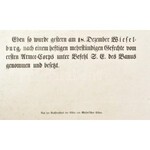 1848. december 19., 3. Armee-Bulletin, Windischgraetz tábornok német nyelvű hirdetménye. Beszámoló Pozsony bevételéről...