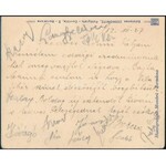 1932 Újpest-FC Barcelona mérkőzésről hazaküldött képeslap aláírásokkal